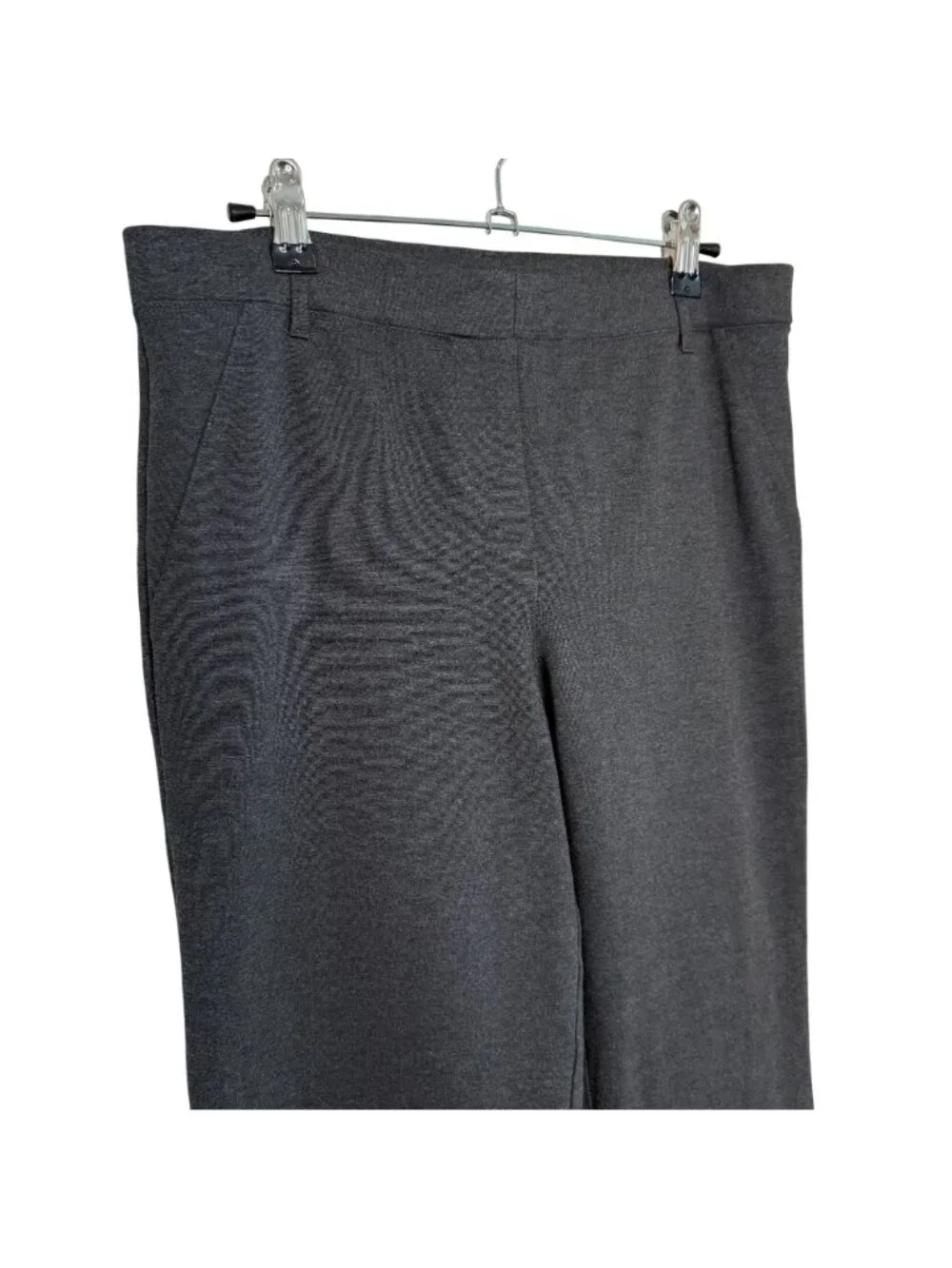 Quince Gray Heather Straight Leg Ponte Pants, M